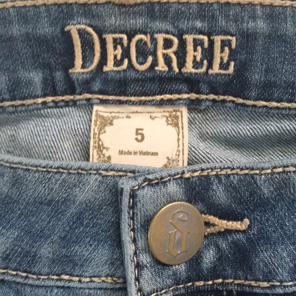 Decree Super Skinny Ripped Jeans SZ 5 Juniors - Picture 2 of 5